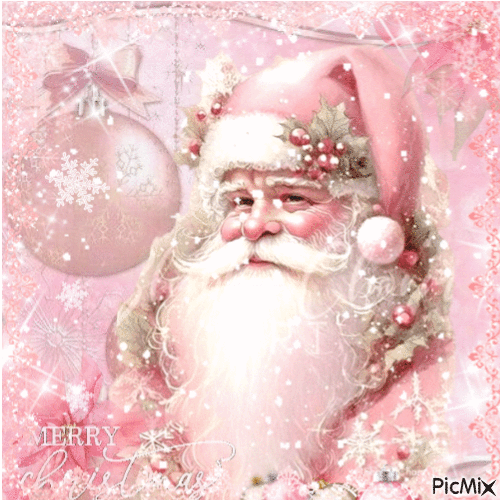 Santa Claus Pink Christmas - Nemokamas animacinis gif
