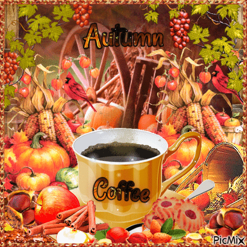 Autumn Coffee - Gratis geanimeerde GIF