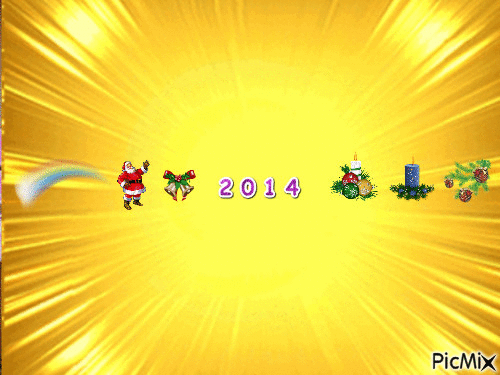Wszystkiego najlepszego w 2014 roku - 免费动画 GIF