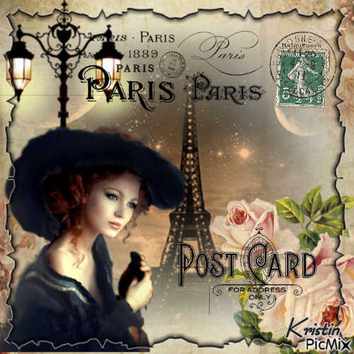 carte postale vintage - δωρεάν png