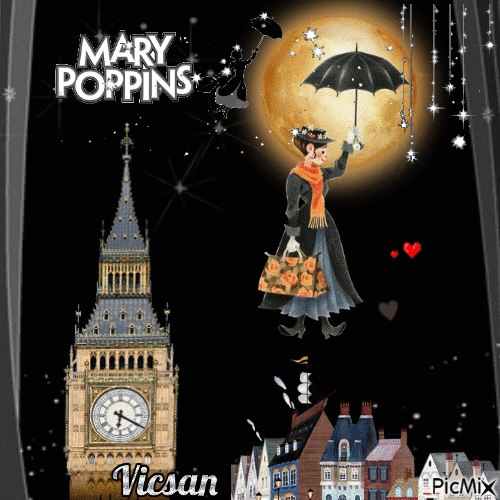 Mary Poppins - Бесплатный анимированный гифка