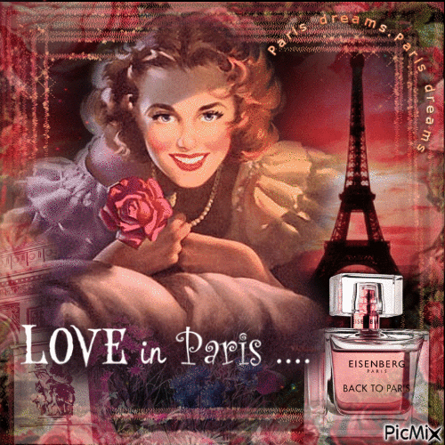 Parfüm mit dem Namen der Stadt Paris - Free animated GIF