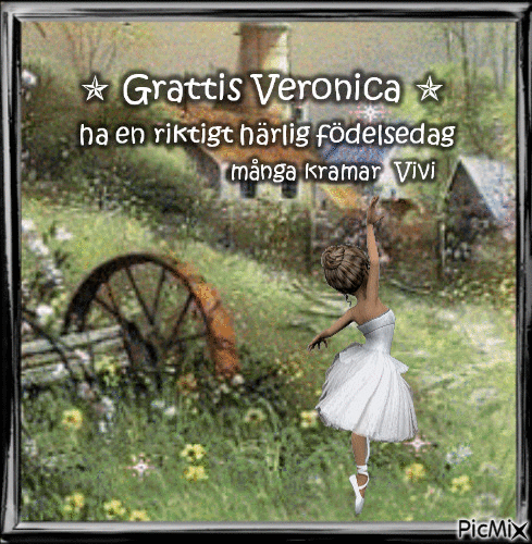 Grattis Veronica T 2018 - GIF animé gratuit