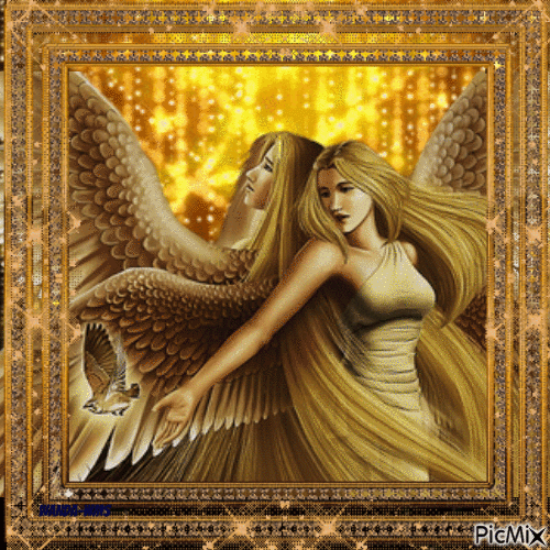 Gold-angels - GIF animé gratuit