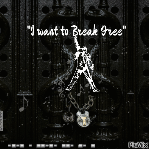 Liedtext--QUEEN--I want to Break Free - Бесплатни анимирани ГИФ
