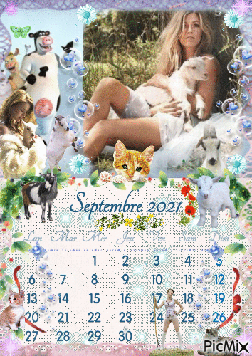 calendrier septembre 2021 - Free animated GIF