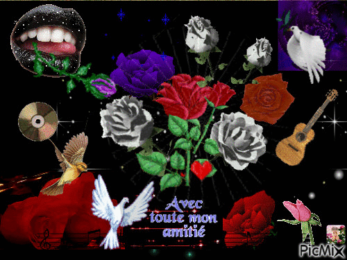 des roses pour vous - Бесплатный анимированный гифка