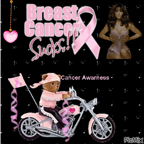 breast cancer sucks teddy - Gratis animeret GIF