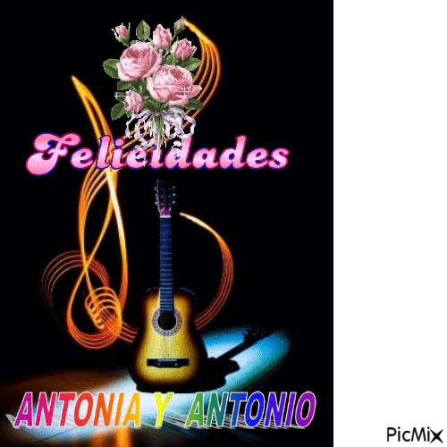 FELICIDADES  ANNTONIA Y  ANTONIO - Бесплатный анимированный гифка