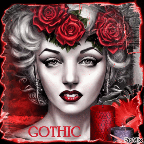Marilyn Monroe en gothique / concours - Ücretsiz animasyonlu GIF