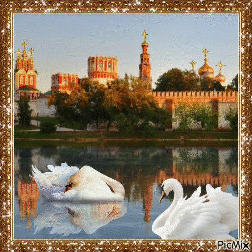 Novodevichy Convent, Moscow, Russia - GIF animate gratis