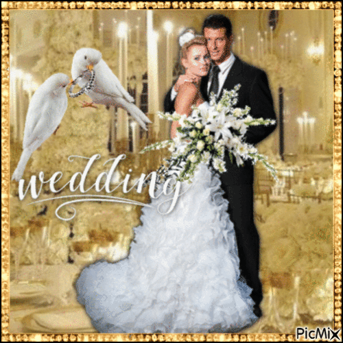 June bride and groom - Nemokamas animacinis gif