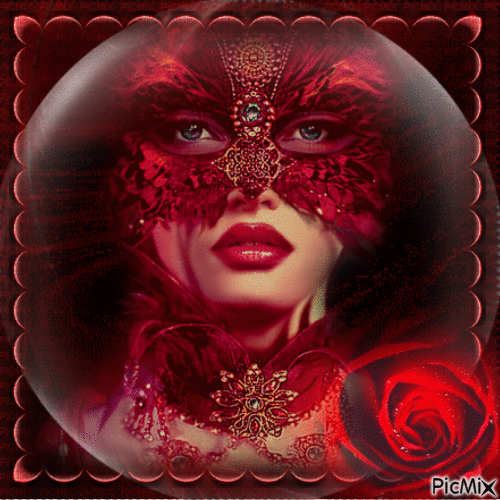 La dame en rouge - 無料のアニメーション GIF