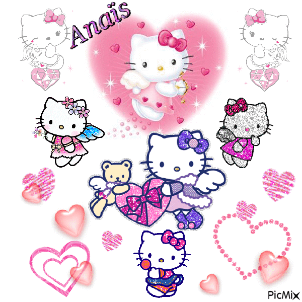 concours lolotitty, hello kitty, ce petit chat est un ange - Darmowy animowany GIF