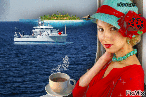 caffe Lady - Darmowy animowany GIF