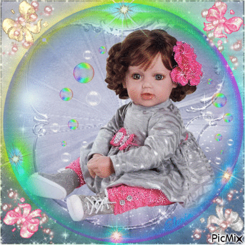 Кукла в пузыре - 免费动画 GIF