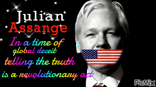 Free Assange - GIF animado grátis