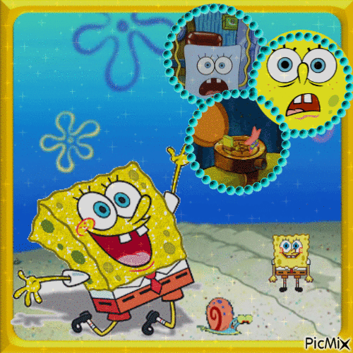 spongebob - GIF animado grátis