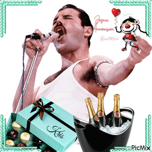 Anniversaire de Freddie Mercury - GIF animé gratuit