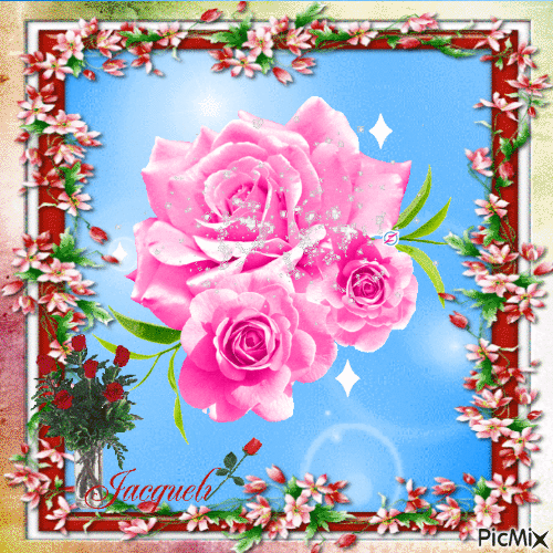 belles roses - Nemokamas animacinis gif