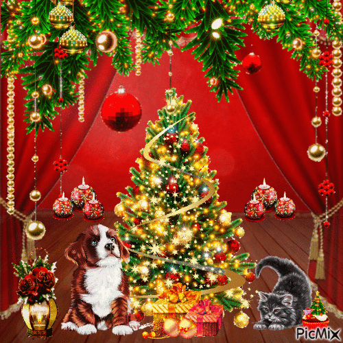 Glittering Christmas - Gratis animerad GIF