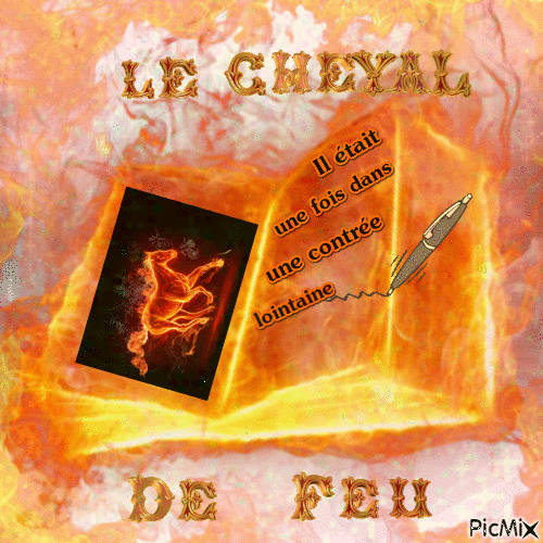 Cheval de feu - Darmowy animowany GIF