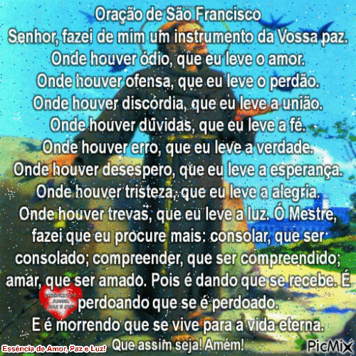 Oração de São Francisco - Бесплатный анимированный гифка