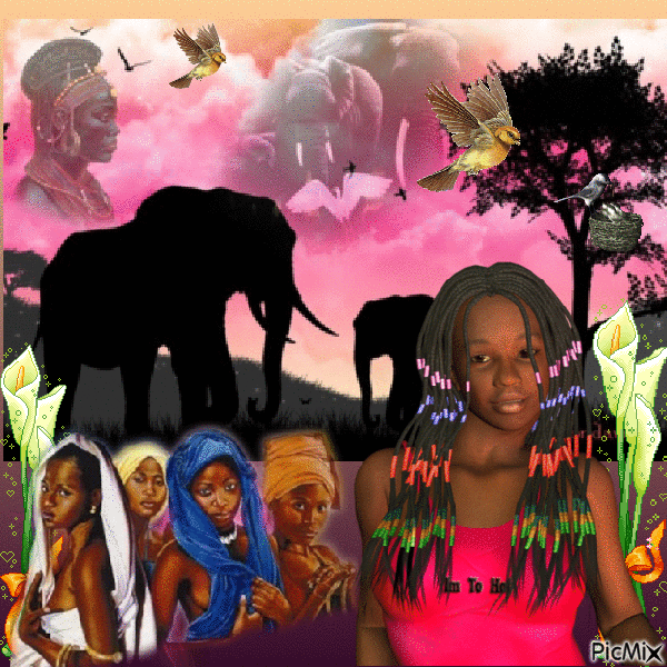 couleurs africaines - Бесплатный анимированный гифка