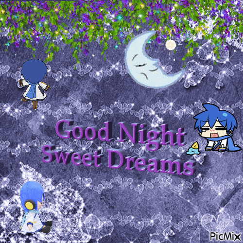Kaito good night - GIF animado gratis