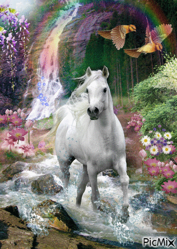 WHITE HORSE - Gratis animeret GIF