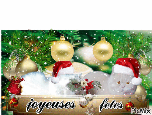 joyeuses fete - 無料のアニメーション GIF