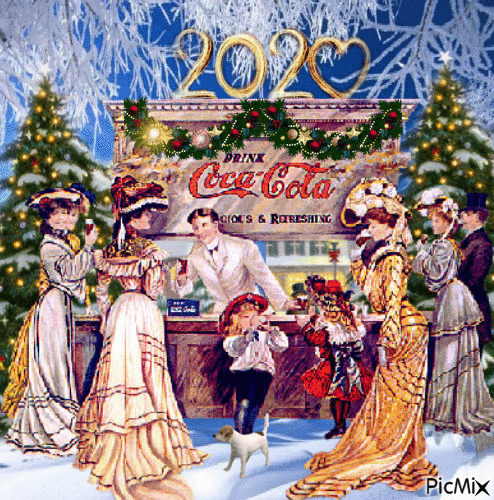 Decoraciones navideñas de Coca-Cola - GIF animé gratuit