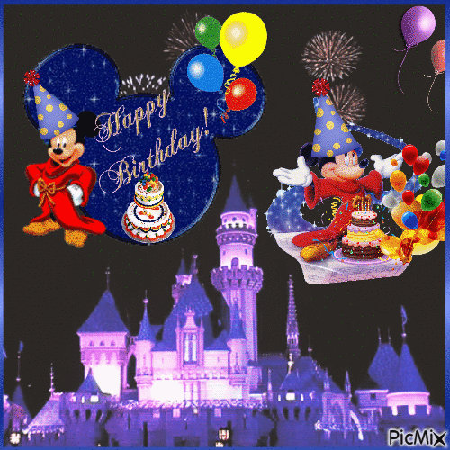 Mickeys Birthday - Безплатен анимиран GIF