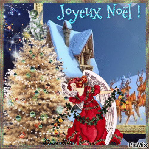 Concours : Sapin de Noël et anges - Bezmaksas animēts GIF