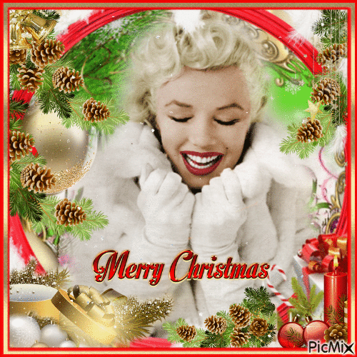 Marilyn Monroe - Noël - Zdarma animovaný GIF