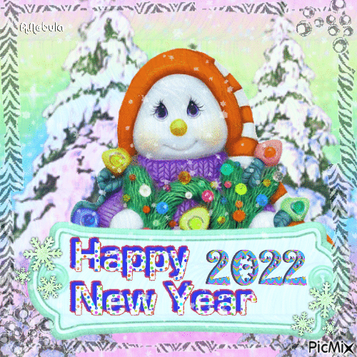 Happy New Year 2022 - Ingyenes animált GIF