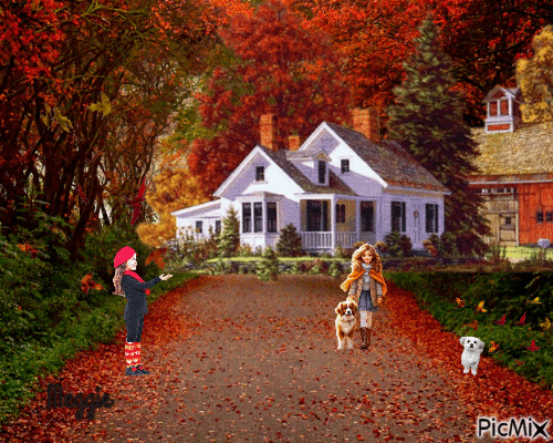 lovely autumn day - GIF animé gratuit