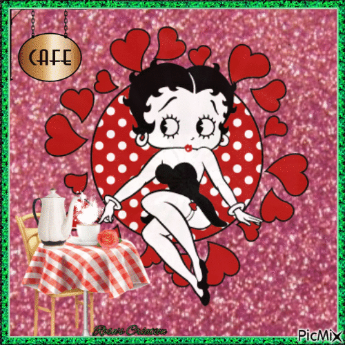 Concours : Café - Betty Boop - Animovaný GIF zadarmo
