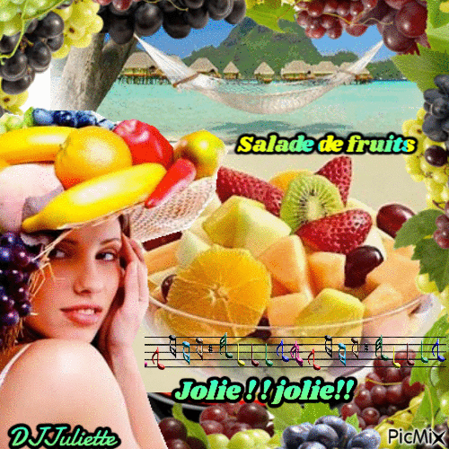 Salade de fruit - Бесплатный анимированный гифка