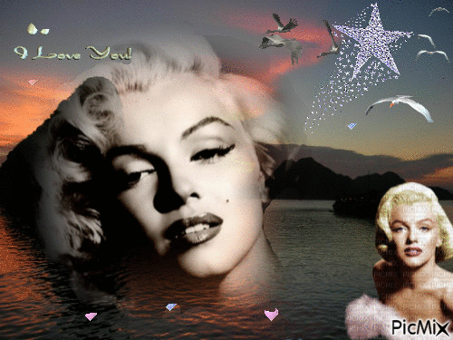Marilyn Monroe bonne nuit - Бесплатный анимированный гифка