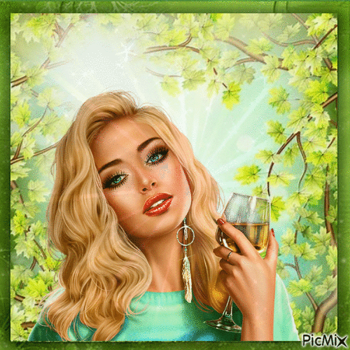 Femme vert - Ingyenes animált GIF