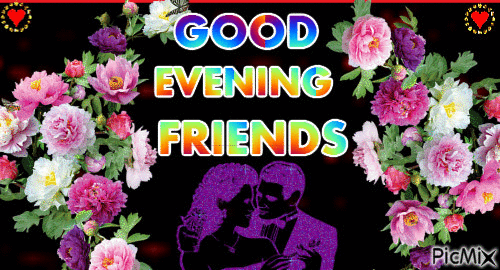Good  evening friends - Gratis animeret GIF