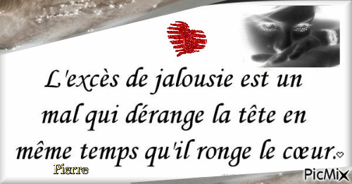 La jalousie brise l'amour et l'amitié - Ücretsiz animasyonlu GIF