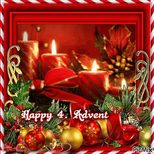 Happy 4.Advent - Darmowy animowany GIF