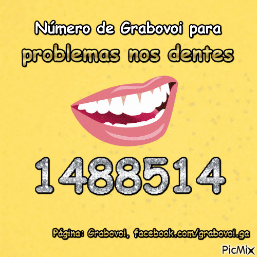 Número de Grabovoi para problemas nos dentes: 1488514 - Безплатен анимиран GIF