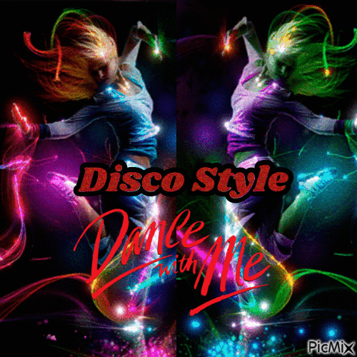 disco style dancing - GIF animado grátis