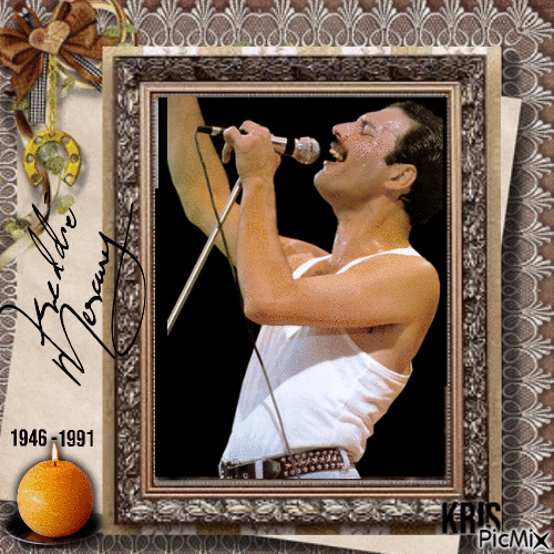 Freddie Mercury - Bezmaksas animēts GIF