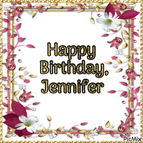 Happy Birthday, Jennifer - Bezmaksas animēts GIF