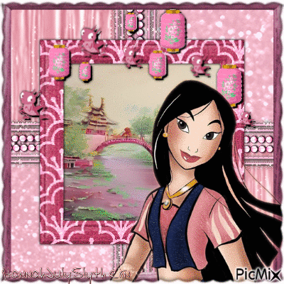 {☼♥☼}Mulan in Pink{☼♥☼} - GIF animé gratuit
