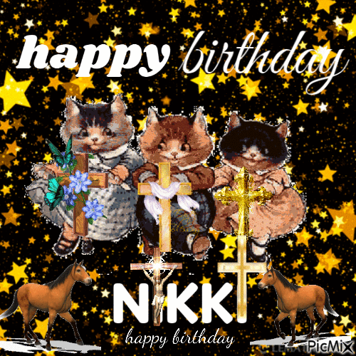 happy birthday nikki - Gratis animerad GIF